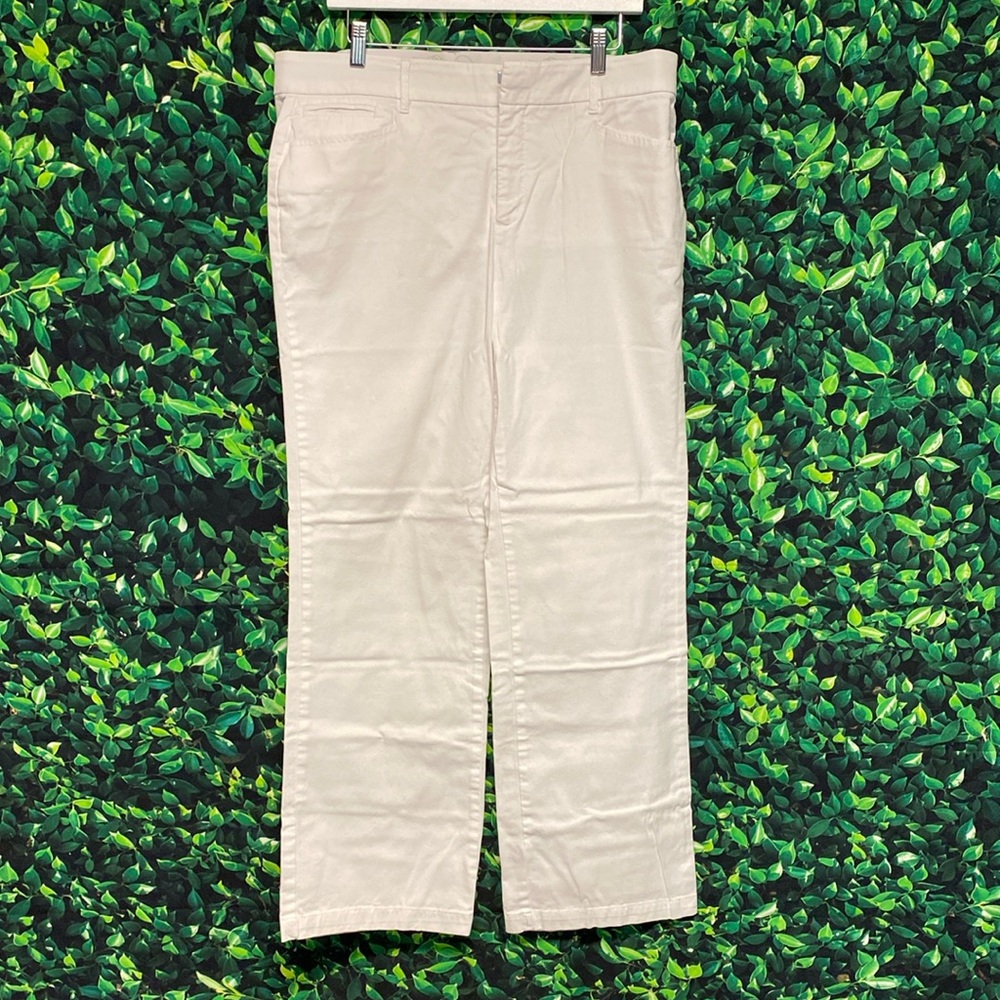 JM Collection White Wide Leg Pants Size 14